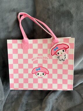 🩷SANRIO MYSTERY BUNDLE with My Melody Pink & White Checkered Tote